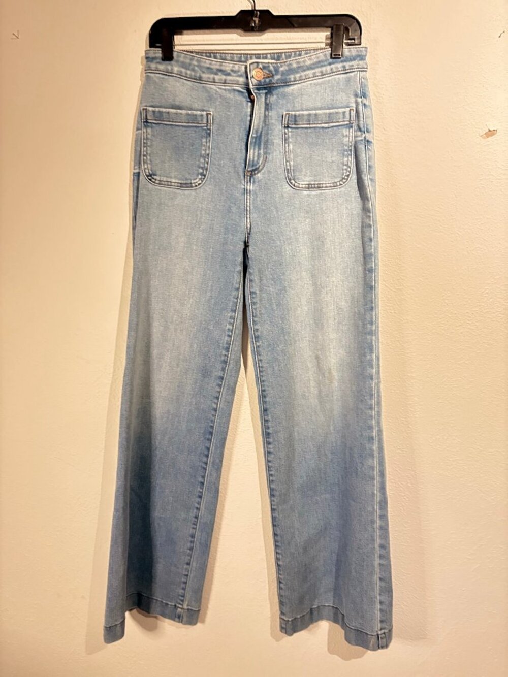 Lauren Conrad High-Rise Light-Wash Wide-Leg Jeans Size 8